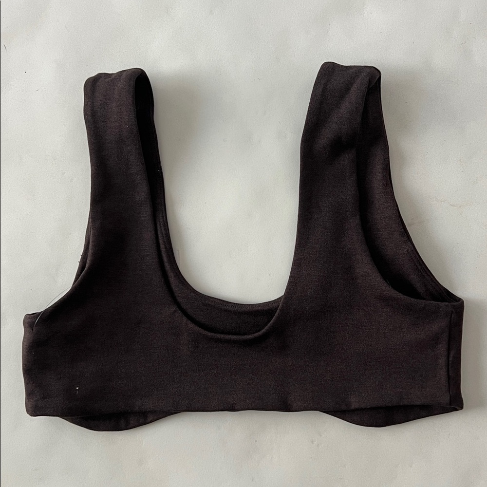 WellBeing Being Well Brown Sky Sports Bra in Chocolate Brown Sz S - Picture 3 of 4